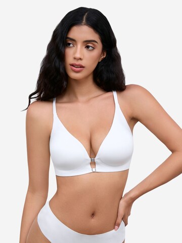 SHARICCA Push-up Bra 'SHARICCA Women's front-closure bra' in White