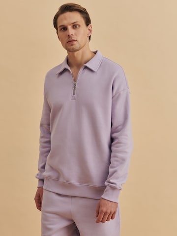 Sweat-shirt 'Stefan' DAN FOX APPAREL en violet : devant