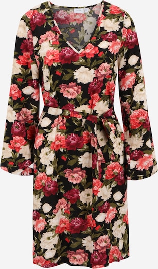 Vila Tall Kleid 'Flora' in beige / grün / pink / schwarz, Produktansicht