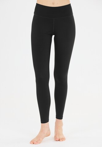 Athlecia Skinny Sports trousers 'Bloom' in Black: front
