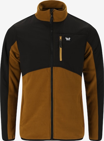 Whistler Athletic Fleece Jacket 'Evo' in Brown: front