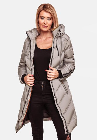 MARIKOO Winter coat 'Armasa' in Grey: front