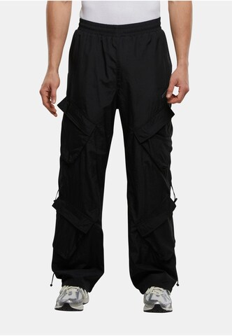 Pegador Loosefit Cargobroek 'Varick' in Zwart: voorkant