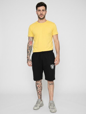 Fanatics Baggy Broek 'Las Vegas Raiders Primary Logo Graphic Fleece Short black' in Zwart: voorkant