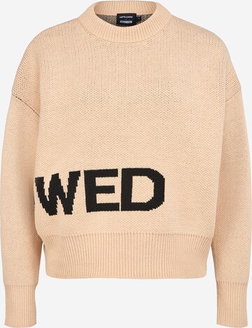 UNFOLLOWED x ABOUT YOU Sweater 'SIGNATURE' in Beige: front