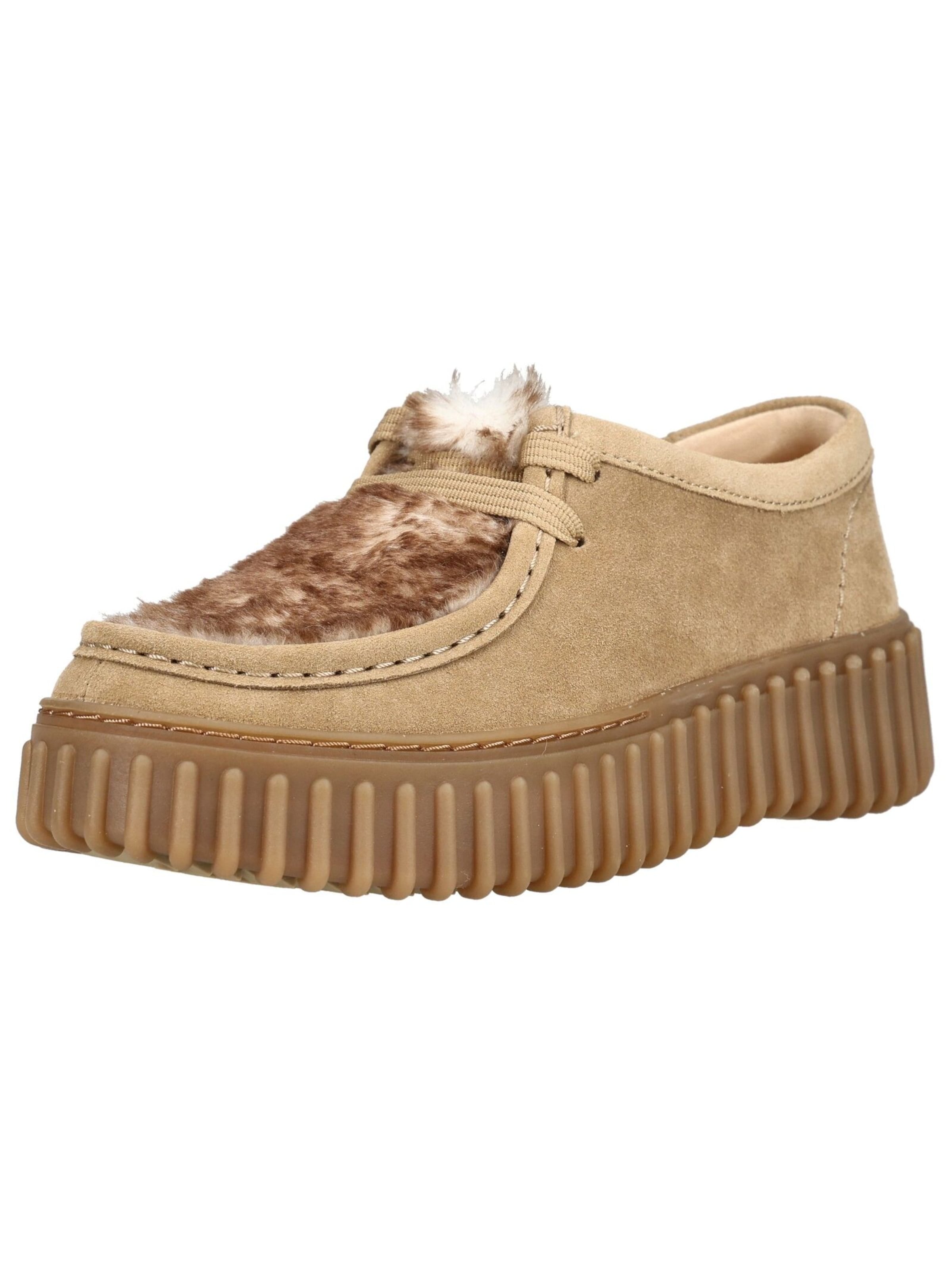 Chaussure à lacets CLARKS en beige : devant