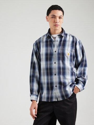 Carhartt WIP - Ajuste confortable Camisa 'Blanton' en azul: frente