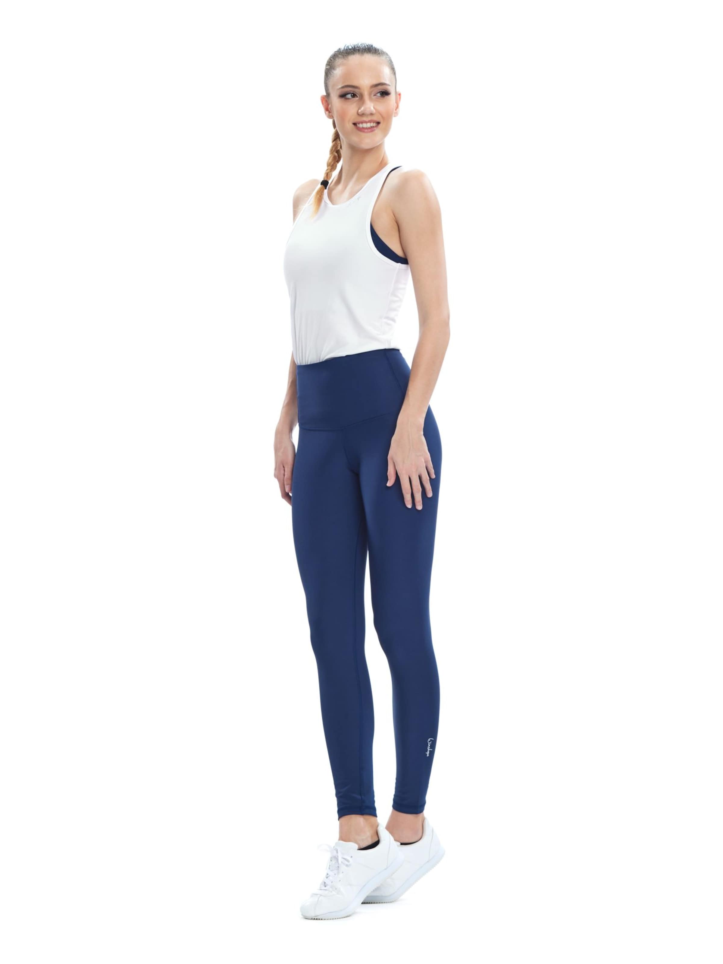 Winshape Skinny Fit Спортен панталон 'HWL117C' в синьо