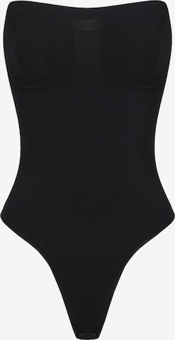 cfab Shapingbody 'Trägerloser Bodysuit Sculpting Shapewear mit String' i svart: framsida