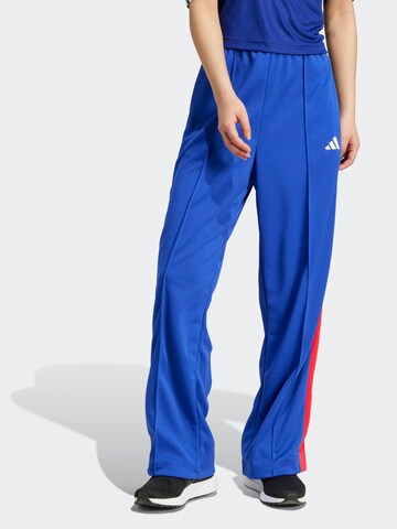 ADIDAS SPORTSWEAR Wide leg Παντελόνι φόρμας 'TIRO' σε μπλε: μπροστά