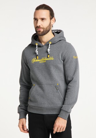 Schmuddelwedda Sweatshirt in Grijs: voorkant