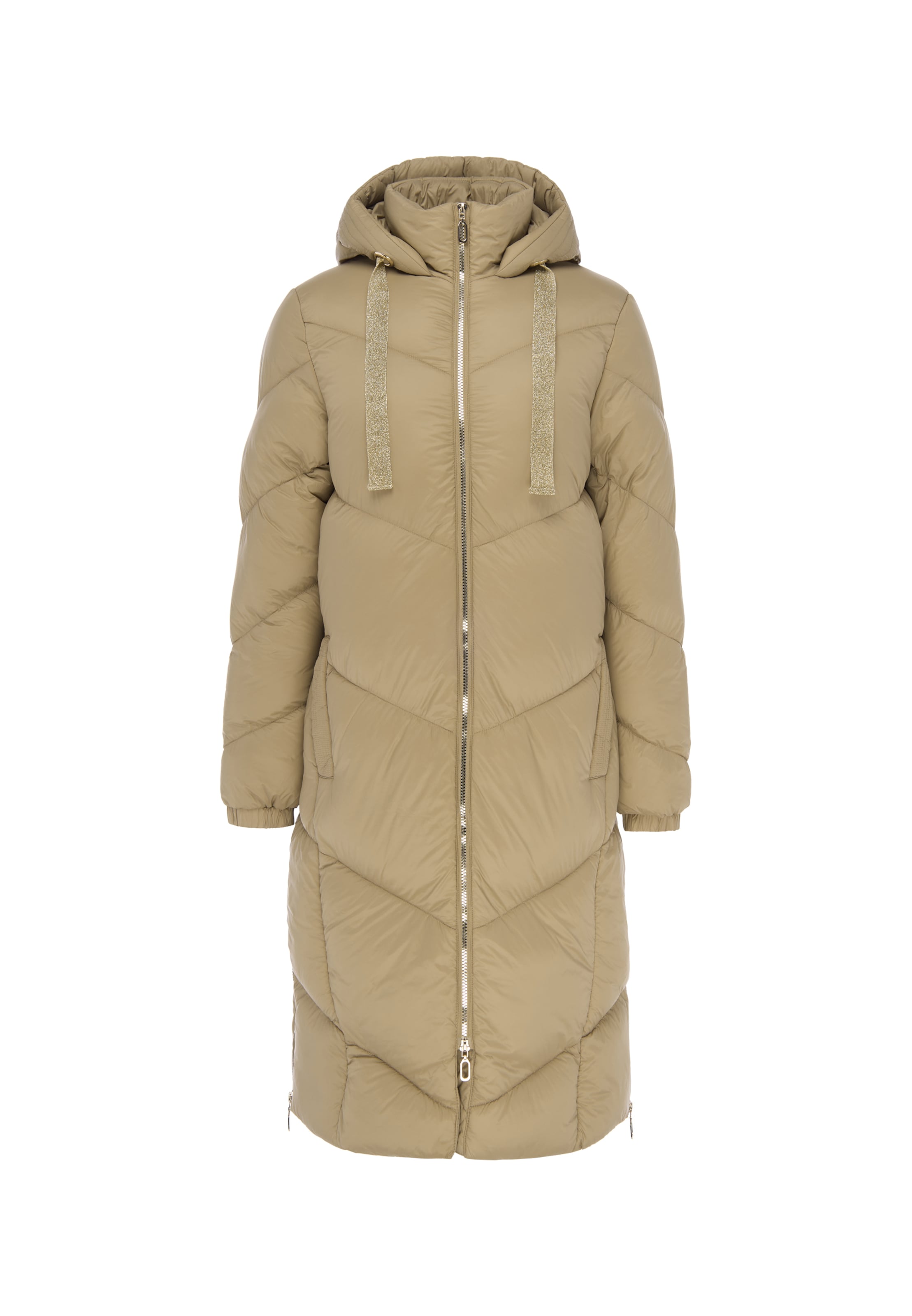 Manteau mi-saison faina en beige : devant