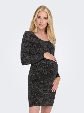 Only Maternity Dress 'SHINY' in Black: front