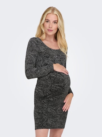 Only Maternity Dress 'SHINY' in Black: front