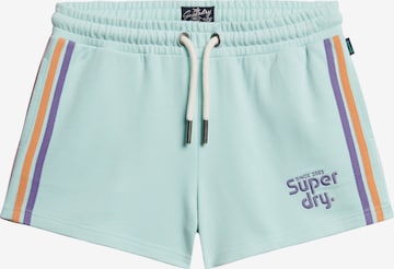 Superdry Regular Pants in Blue: front