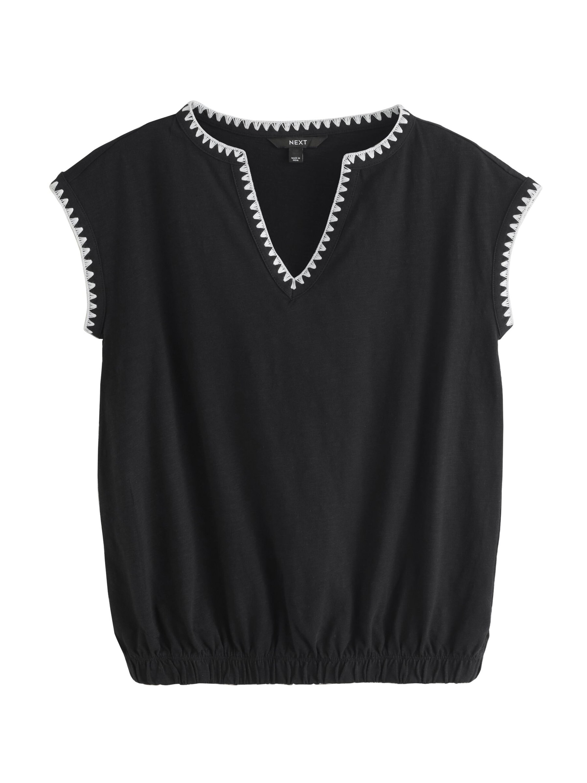 Maglietta Next di colore nero / bianco, Visualizzazione prodotti