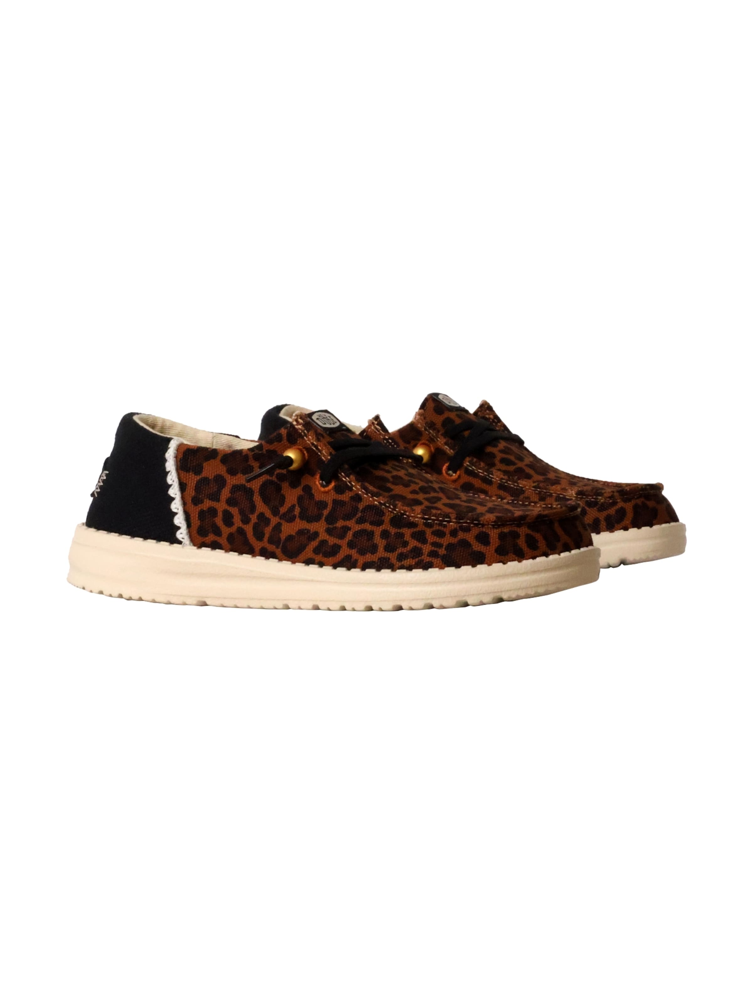 Chaussure basse 'Mokassin mit Schnürsenkeln Wendy Funk Animal' HEY DUDE en marron