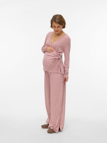 MAMALICIOUS Wide Leg Bukser i rød