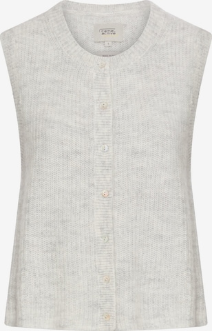CAMEL ACTIVE Strickweste mit Knopfleiste in Grau: Vorderseite