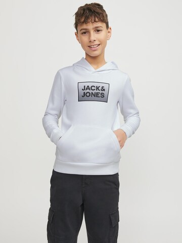 Jack & Jones Junior Sweatshirt 'Steel' i hvid: forside