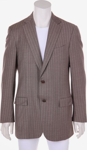 Ermenegildo Zegna Suit Jacket in L-XL in Brown: front