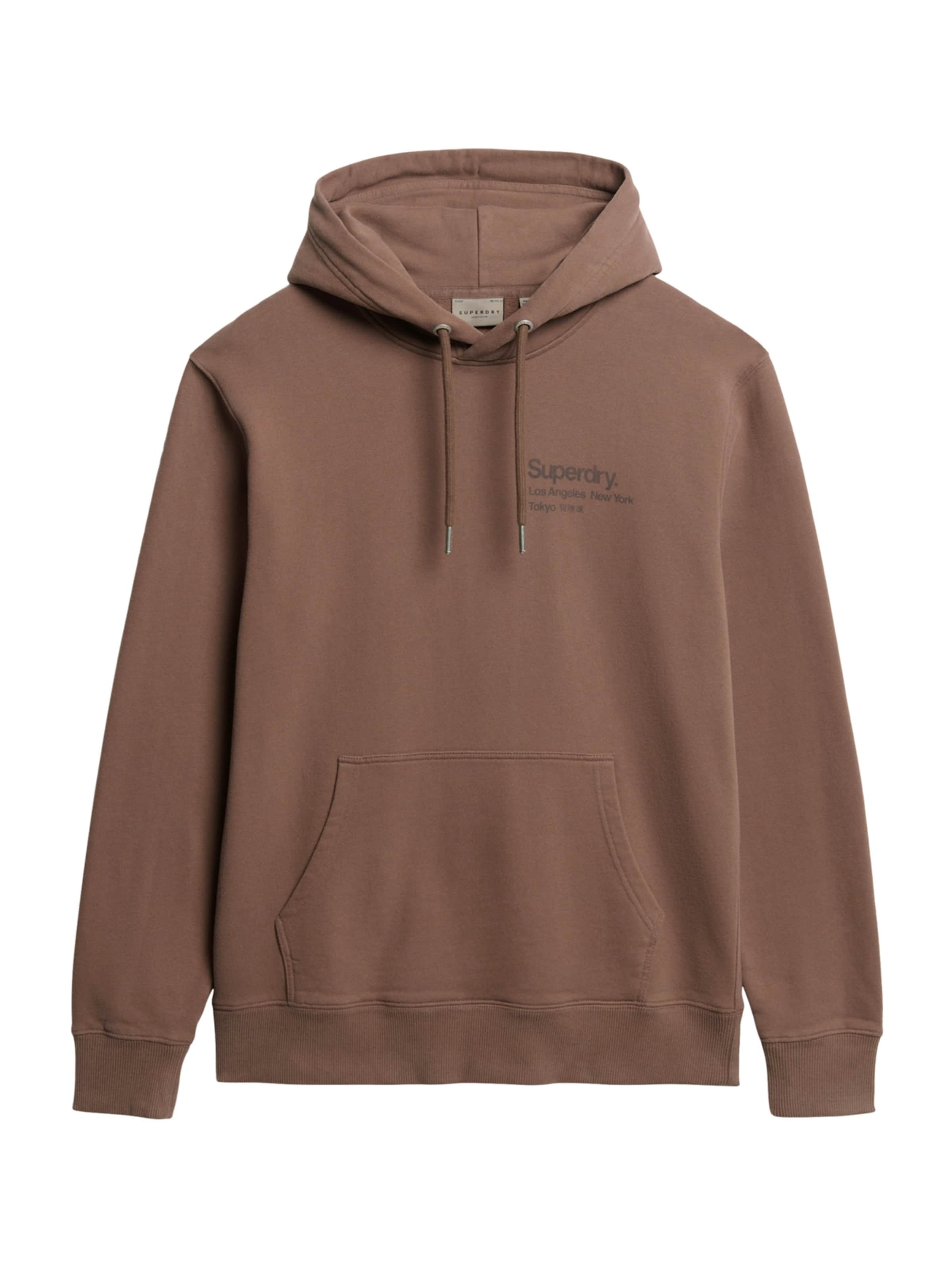 Superdry & Co Суичър в кафяво: отпред