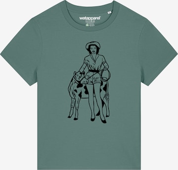 Maglietta 'Cowgirl' di Watapparel in verde: frontale