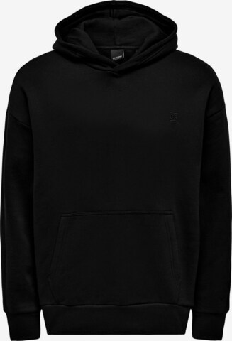 Coupe slim Sweat-shirt 'Dan' Only & Sons en noir : devant