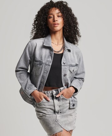 Veste mi-saison Superdry en gris : devant