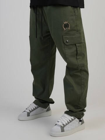 Loosefit Pantalon cargo SikSilk en vert