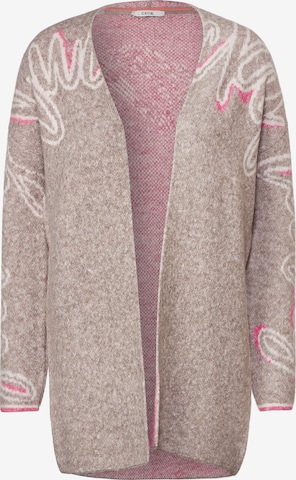 CECIL Knit Cardigan in Beige: front