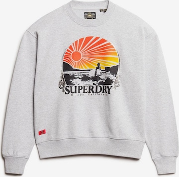 Sweat-shirt 'Travel Souvenir' Superdry en gris : devant