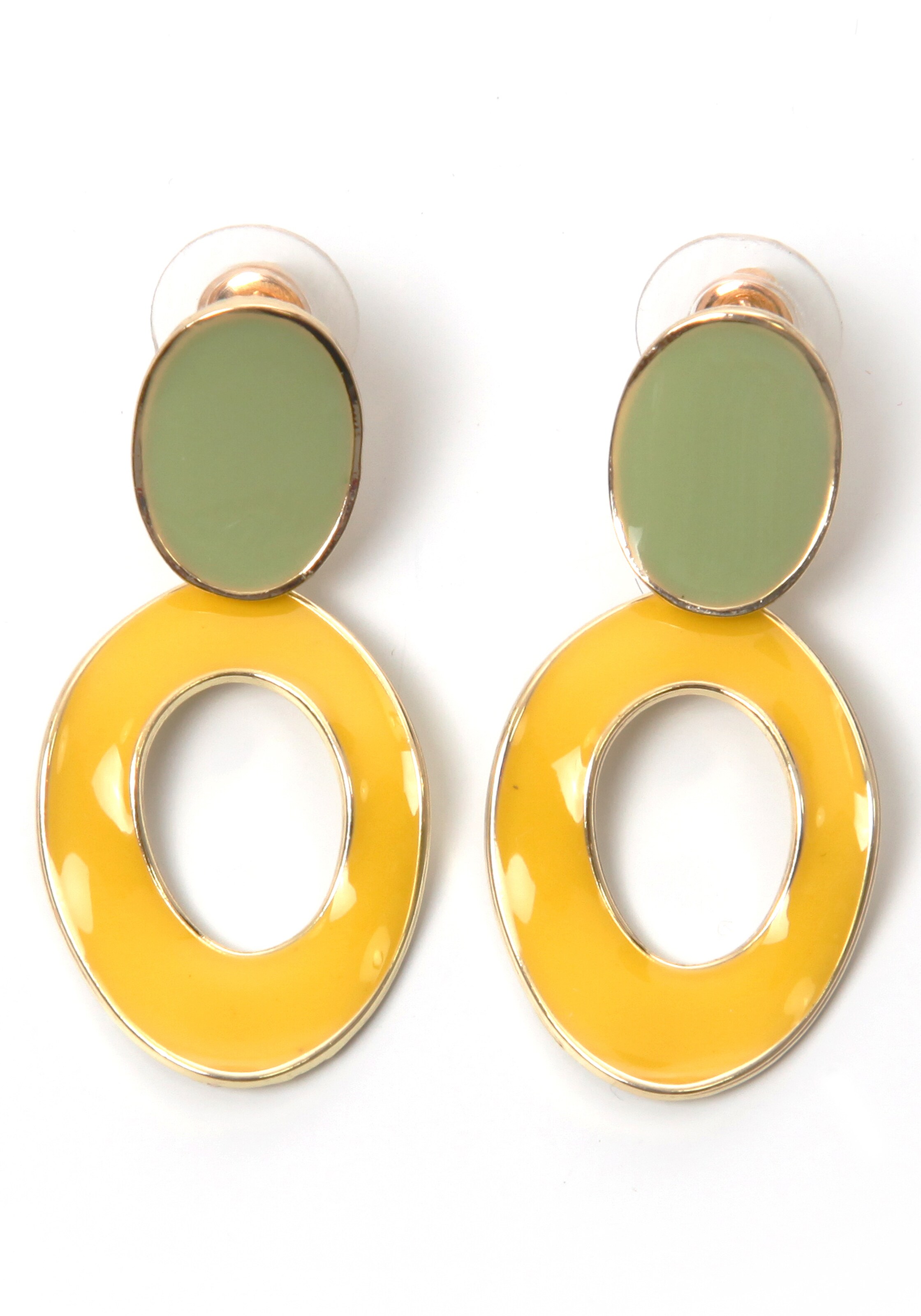 J. Jayz Earrings in Yellow: front
