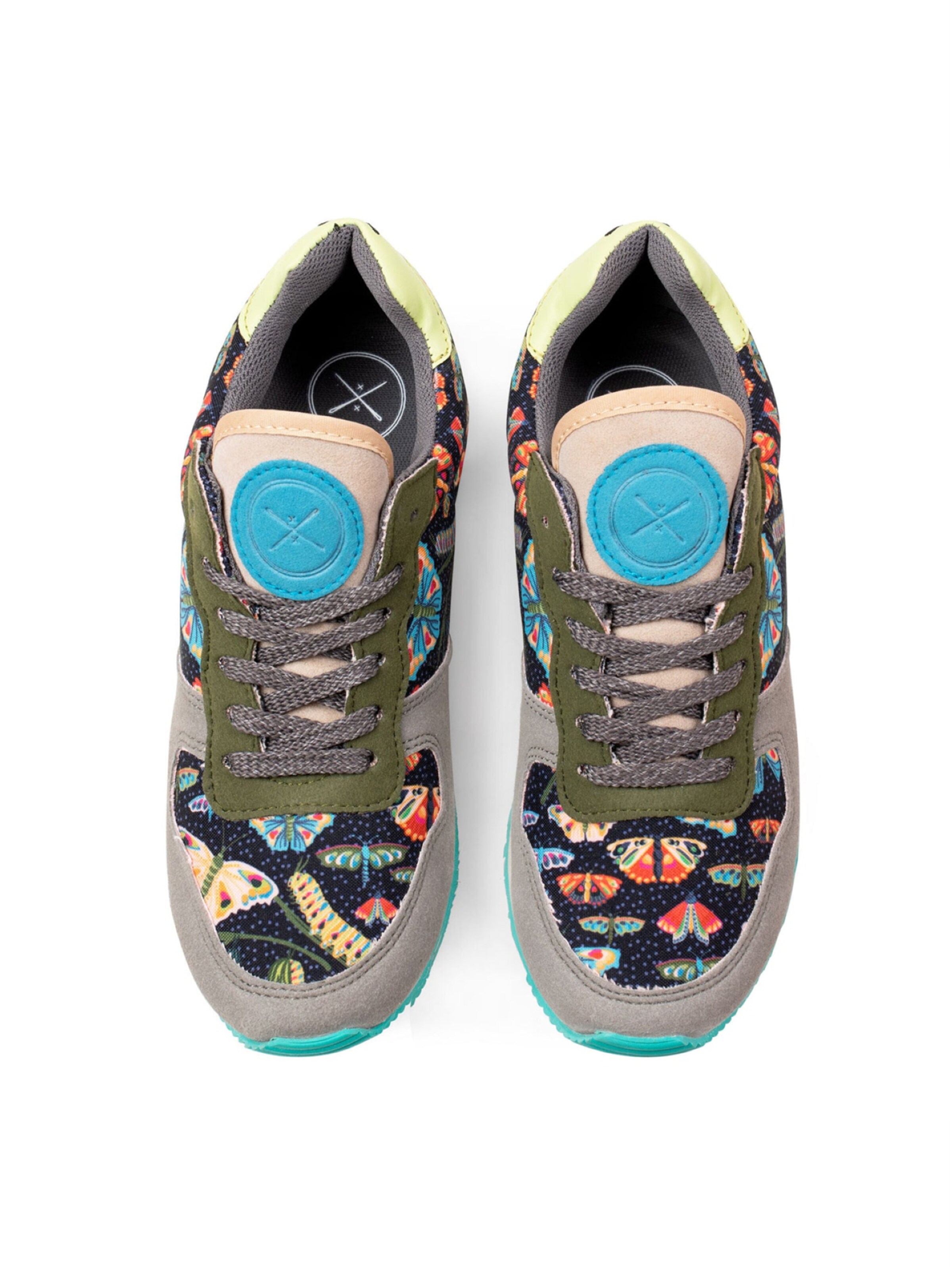 inkkas Sneaker low 'Inkkas Flutterby Sneaker – Handgefertigter Damen-Sneaker aus veganem „Wildleder“'‌ in Mischfarben