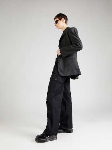 Oval Square Loose fit Cargo Pants in Black