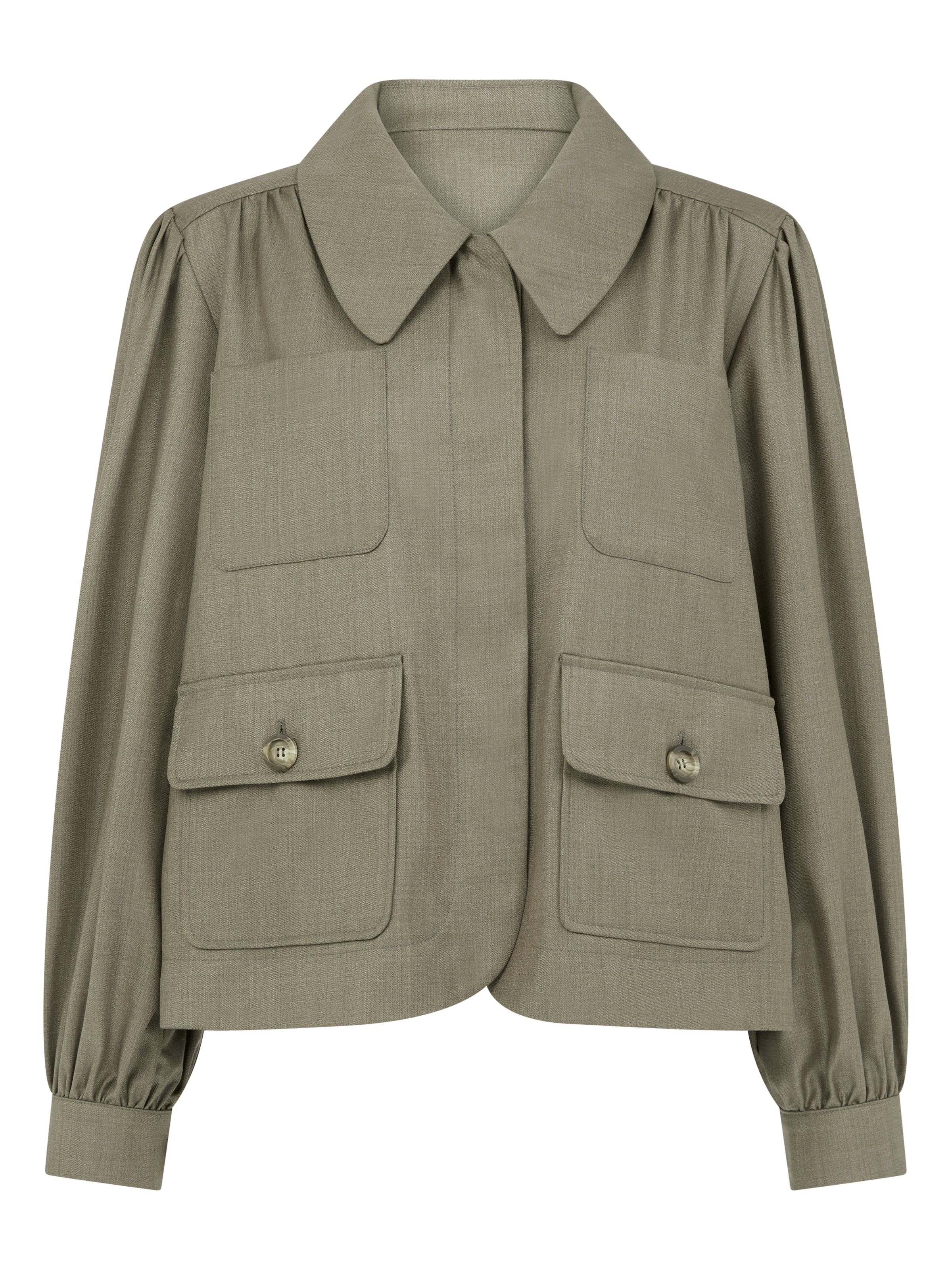 Aligne Jacke 'Eugenia' in Braun: Vorderseite