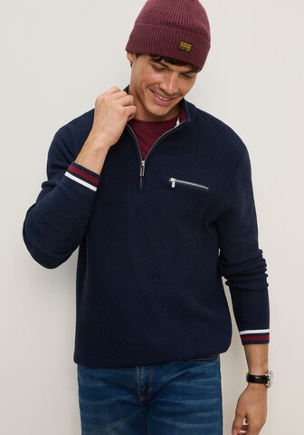 Bruno Banani LM Pullover in Blau: Vorderseite