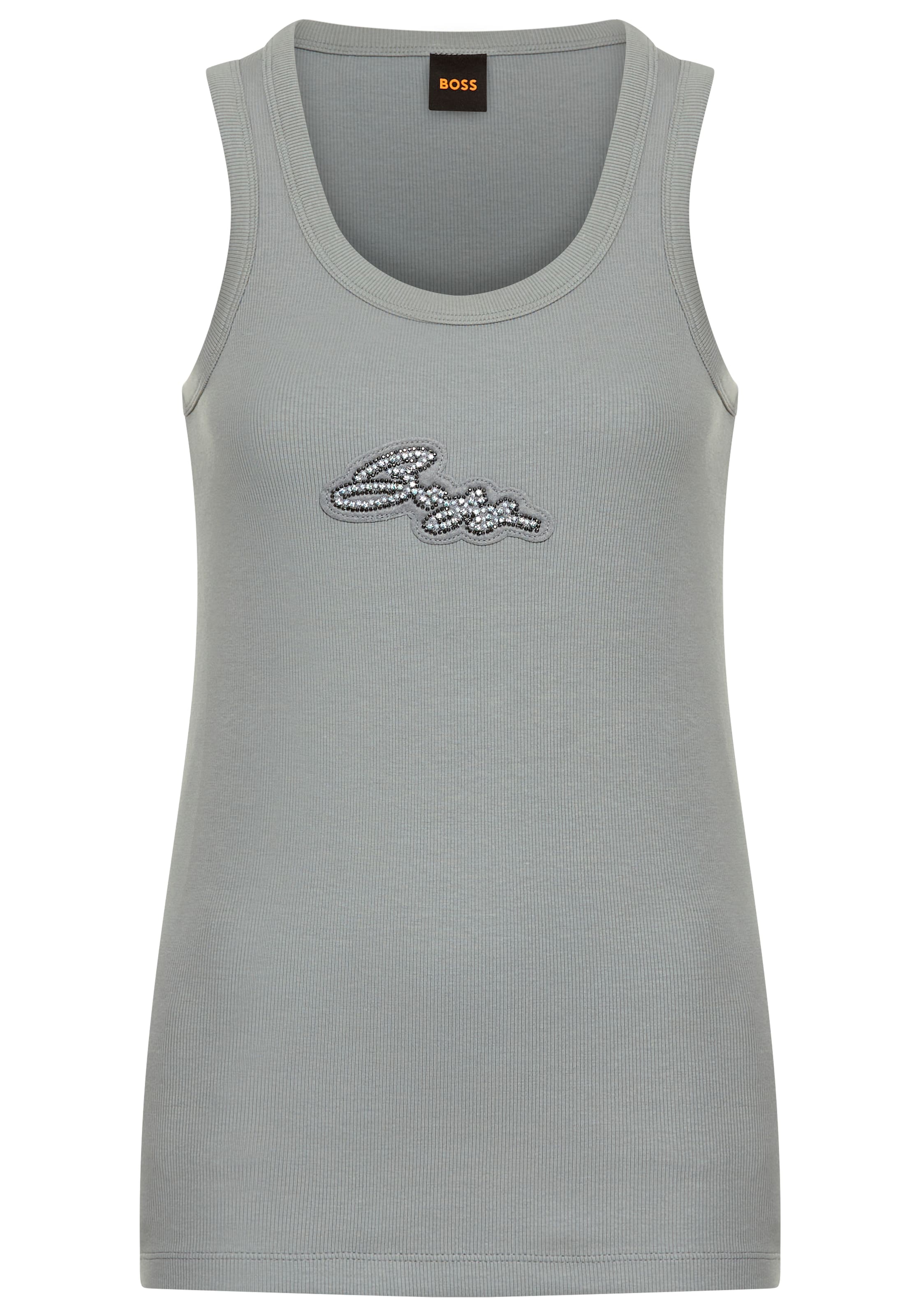 BOSS Top in Blau: Vorderseite