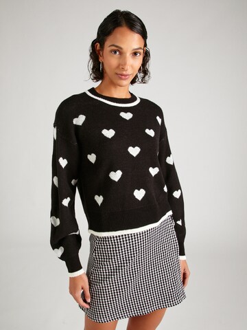 JDY Sweater 'ROMANCE' in Black: front