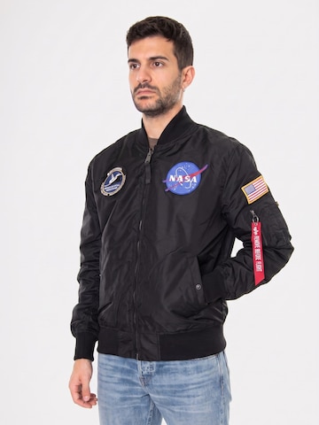 ALPHA INDUSTRIES Kurtka przejściowa 'MA-1 TT NASA' w kolorze czarny