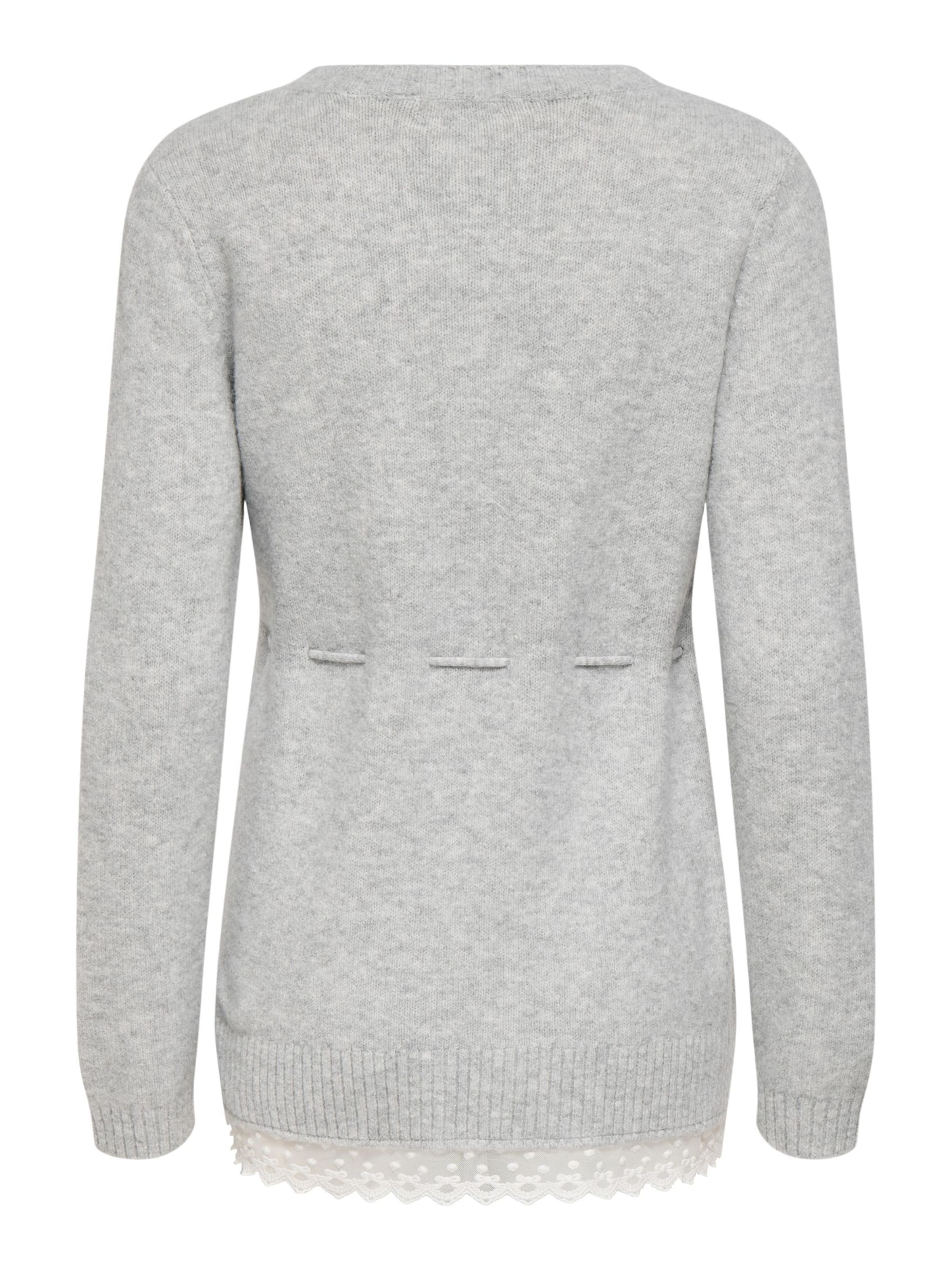 Only Maternity Gebreid vest 'OLMCHER' in Grijs