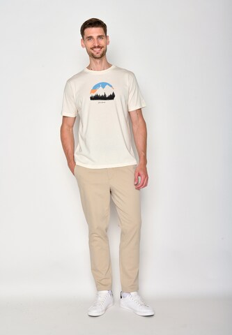 GREENBOMB Shirt 'Nature Forest Happy' in White