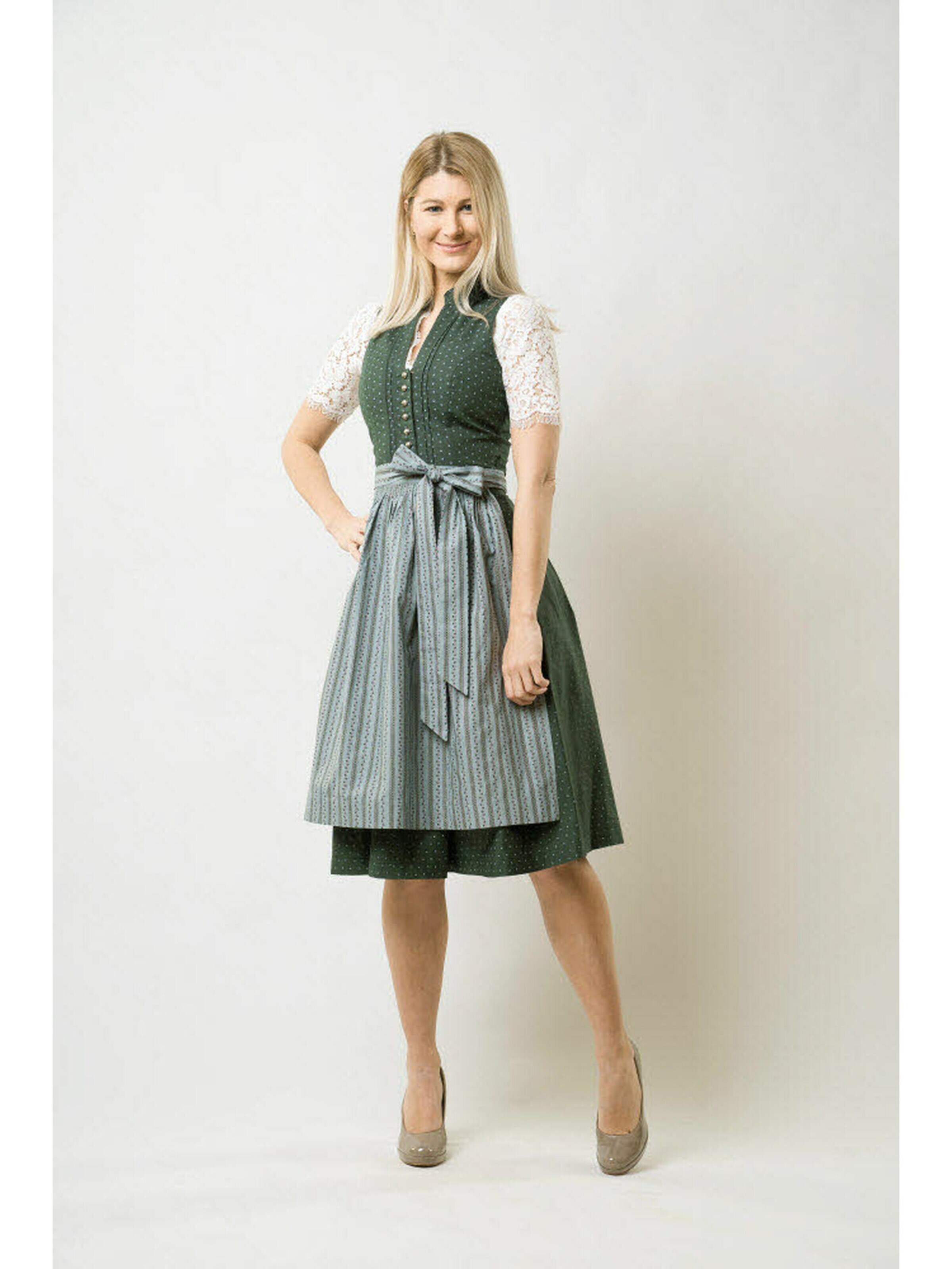 Trachtenhof Nübler Dirndl 'Dirndl midi Jette' in Green