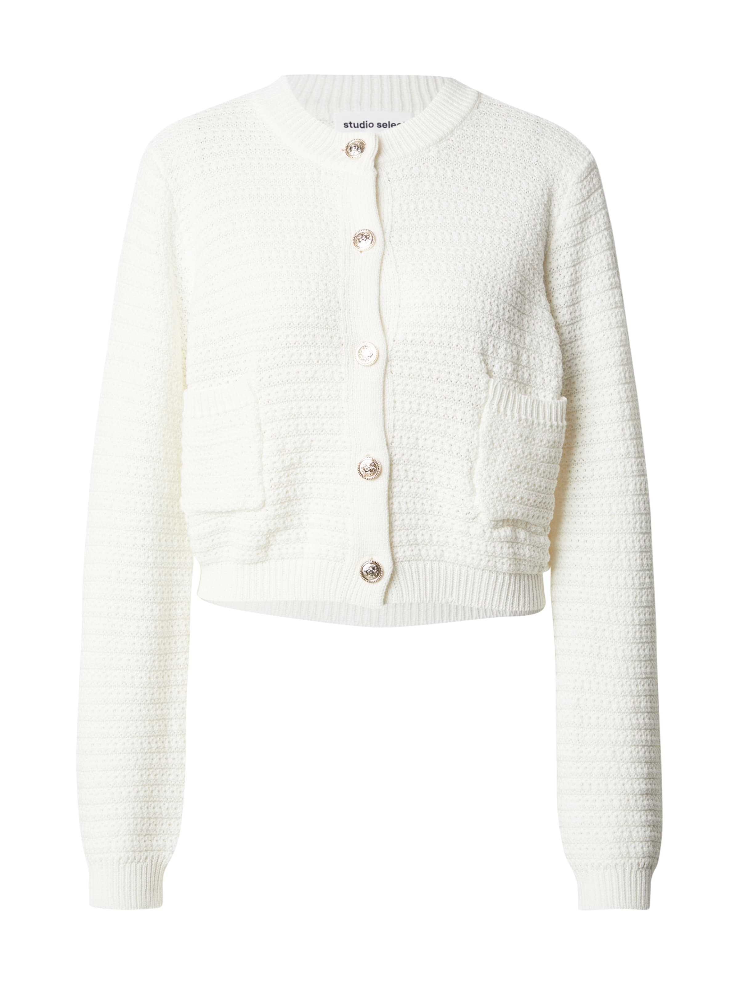 studioselect Kardigán 'Finja' - Biela: predná strana