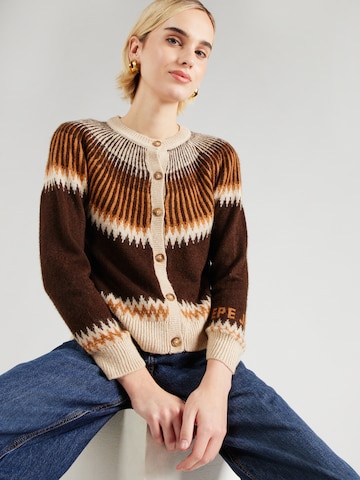 Pepe Jeans Gebreid vest 'Cissy' in Bruin: voorkant