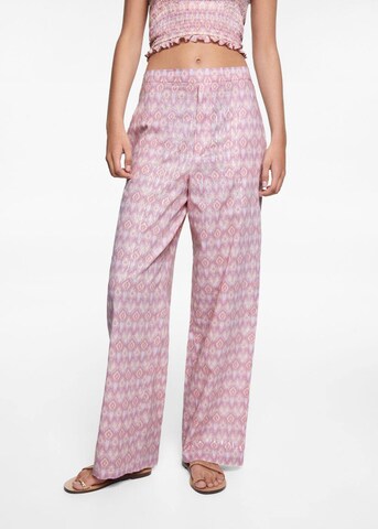 MANGO TEEN Wide leg Pants 'Elenap' in Pink: front