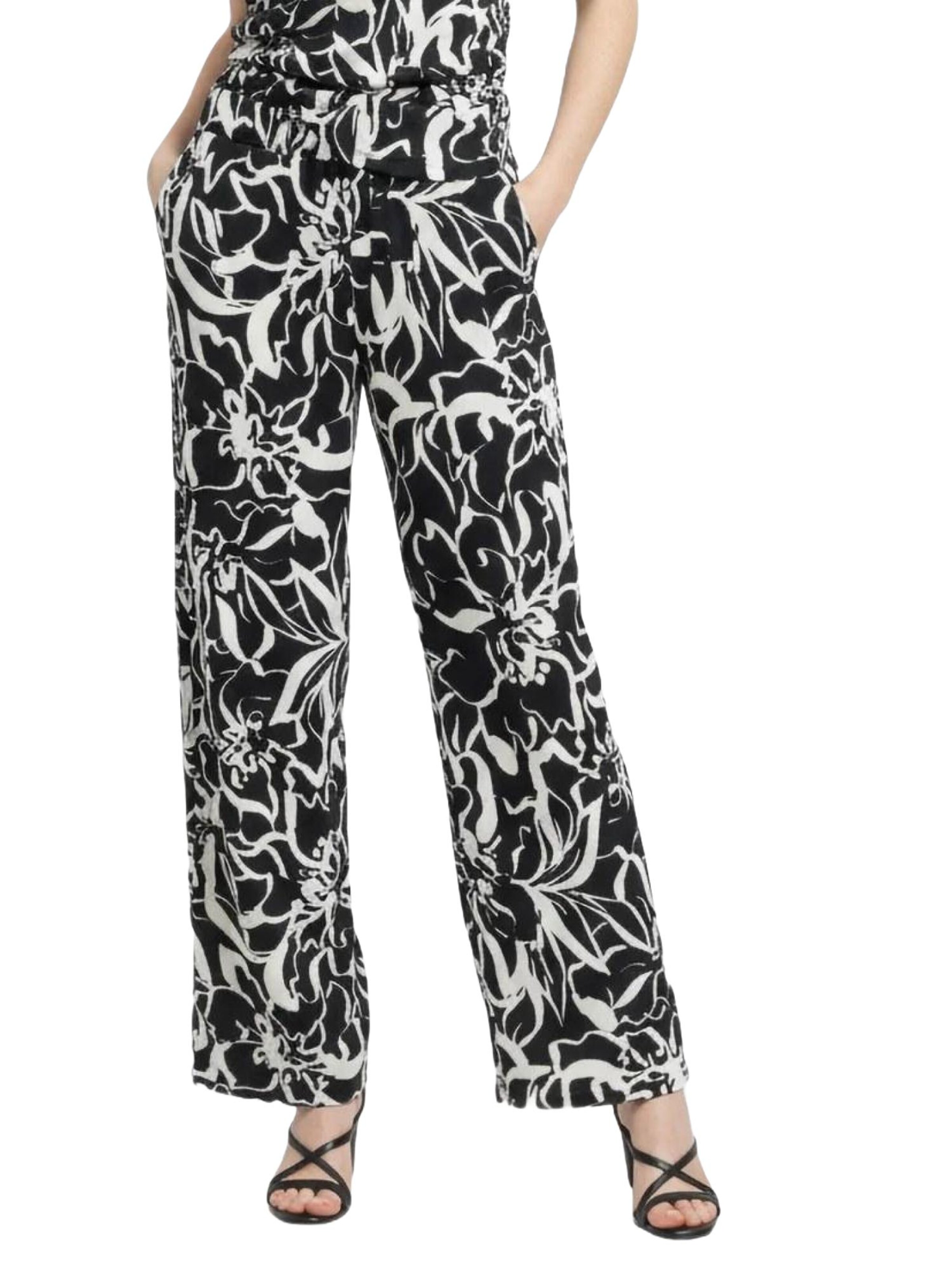 No Matter What Wide leg Broek in Zwart: voorkant