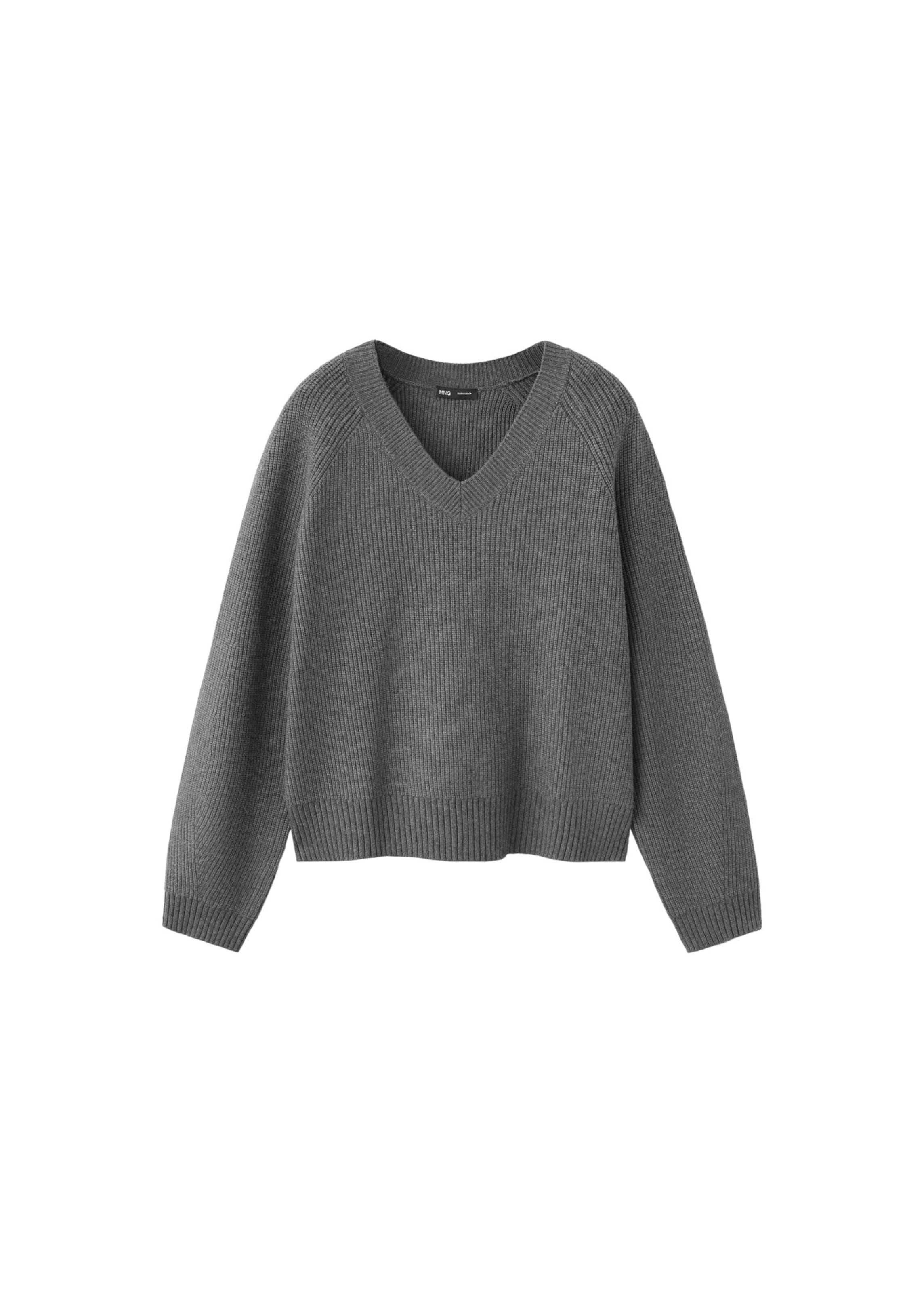 Pull-over 'VIZON' MANGO en gris : devant
