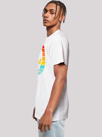 T-Shirt 'Alien Retro Sonnenuntergang' F4NT4STIC en blanc