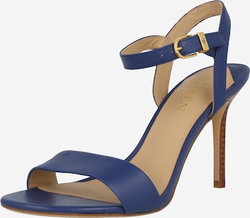 Lauren Ralph Lauren - Sandálias com tiras 'GWEN' em azul: frente